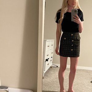 Black Tweed Skirt